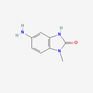 molecular formula C8H9N3O B1283745 5-amino-1-methyl-2,3-dihydro-1H-1,3-benzodiazol-2-one CAS No. 54732-89-7