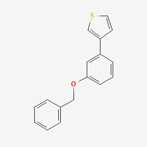 molecular formula C17H14OS B12837476 3-[3-(Benzyloxy)phenyl]thiophene CAS No. 893736-33-9