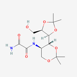 molecular formula C14H24N2O7 B12837483 N1-((4R,5R)-4-((4S,5R)-5-(Hydroxymethyl)-2,2-dimethyl-1,3-dioxolan-4-yl)-2,2-dimethyl-1,3-dioxan-5-yl)oxalamide 