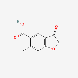 molecular formula C10H8O4 B12837511 6-Methyl-3-oxo-2,3-dihydrobenzofuran-5-carboxylic acid 