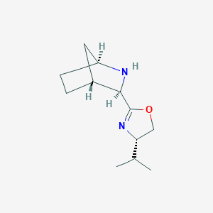 molecular formula C12H20N2O B12837523 (S)-2-((1S,3R,4R)-2-Azabicyclo[2.2.1]heptan-3-yl)-4-isopropyl-4,5-dihydrooxazole 