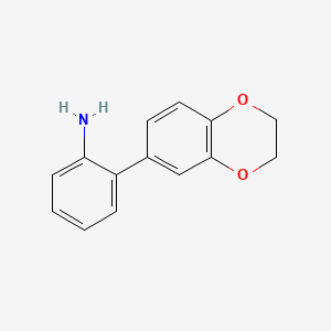 molecular formula C14H13NO2 B12837551 2-(2,3-Dihydro-1,4-benzodioxin-6-yl)aniline CAS No. 893736-00-0