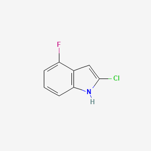 molecular formula C8H5ClFN B12837619 2-Chloro-4-fluoro-1H-indole 