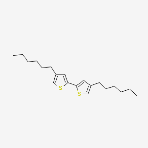 molecular formula C20H30S2 B1283762 4,4'-Dihexyl-2,2'-bithiophene CAS No. 135926-94-2