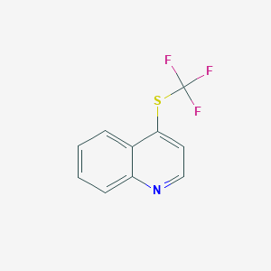 molecular formula C10H6F3NS B12837683 4-((Trifluoromethyl)thio)quinoline 