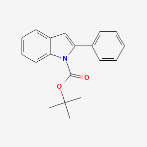 molecular formula C19H19NO2 B12837686 tert-Butyl 2-phenyl-1H-indole-1-carboxylate 