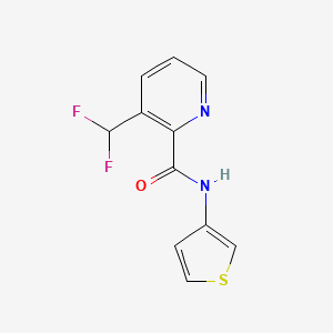 molecular formula C11H8F2N2OS B12837693 3-(Difluoromethyl)-N-3-Thienyl-2-Pyridinecarboxamide 