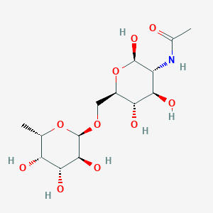 N-((2R,3R,4R,5S,6R)-2,4,5-Trihydroxy-6-((((2R,3S,4R,5S,6S)-3,4,5-trihydroxy-6-methyltetrahydro-2H-pyran-2-yl)oxy)methyl)tetrahydro-2H-pyran-3-yl)acetamide