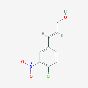 molecular formula C9H8ClNO3 B12837723 (E)-3-(4-Chloro-3-nitrophenyl)prop-2-en-1-ol 