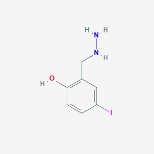 molecular formula C7H9IN2O B12837730 2-(Hydrazinylmethyl)-4-iodophenol 