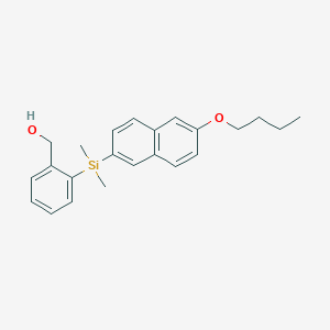 {2-[(6-Butoxy-naphthalen-2-yl)-dimethyl-silanyl]-phenyl}-methanol