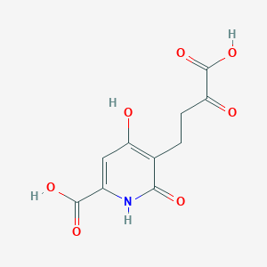 molecular formula C10H9NO7 B12837772 5-(3'-Carboxy-3'-oxopropyl)-4,6-dihydroxypicolinate 