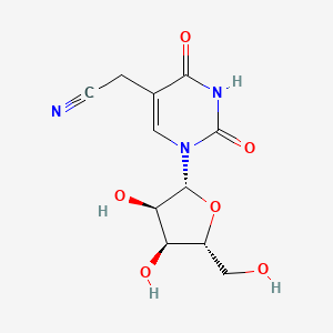 molecular formula C11H13N3O6 B12837783 5-(Cyanomethyl)-uridine CAS No. 58479-73-5