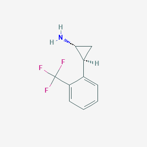 molecular formula C10H10F3N B12837791 (1R,2S)-2-(2-(Trifluoromethyl)phenyl)cyclopropan-1-amine 