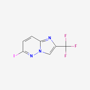 molecular formula C7H3F3IN3 B12837810 6-Iodo-2-(trifluoromethyl)imidazo[1,2-b]pyridazine 