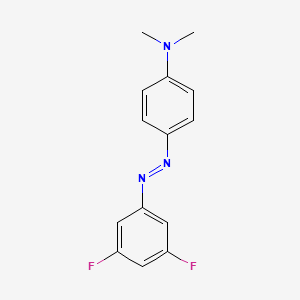 molecular formula C14H13F2N3 B12837850 p-((3,5-Difluorophenyl)azo)-N,N-dimethylaniline CAS No. 350-87-8