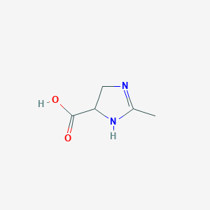 molecular formula C5H8N2O2 B12837957 2-methyl-4,5-dihydro-1H-imidazole-4-carboxylic acid CAS No. 902771-01-1