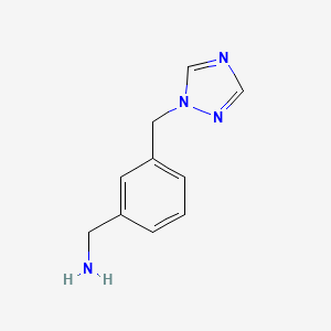 molecular formula C10H12N4 B12837966 [3-(1H-1,2,4-triazol-1-ylmethyl)phenyl]methanamine 