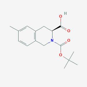 molecular formula C16H21NO4 B12837998 (S)-2-(tert-Butoxycarbonyl)-6-methyl-1,2,3,4-tetrahydroisoquinoline-3-carboxylic acid 