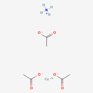 molecular formula C6H13CuNO6 B12838059 Acetic acid,ammonium copper salt 