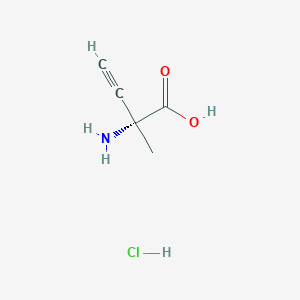 molecular formula C5H8ClNO2 B12838063 (R)-2-Amino-2-methylbut-3-ynoic acid hydrochloride 