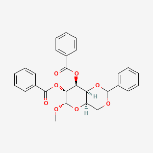 molecular formula C28H26O8 B12838075 Methyl 2,3-di-O-benzoyl-4,6-O-benzylidene-a-D-galactopyranoside 