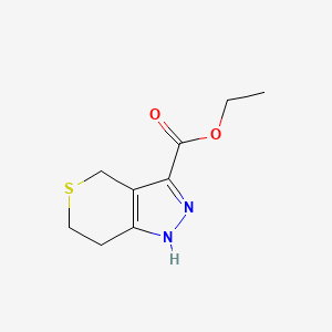 molecular formula C9H12N2O2S B12838095 Ethyl 1,4,6,7-tetrahydrothiopyrano[4,3-c]pyrazole-3-carboxylate 