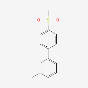 molecular formula C14H14O2S B12838105 3-Methyl-4'-(methylsulfonyl)-1,1'-biphenyl 