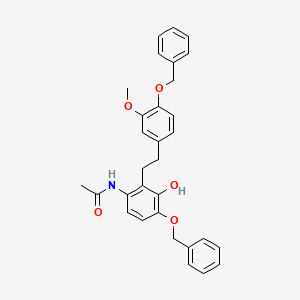 N-[3-hydroxy-2-[2-(3-methoxy-4-phenylmethoxyphenyl)ethyl]-4-phenylmethoxyphenyl]acetamide