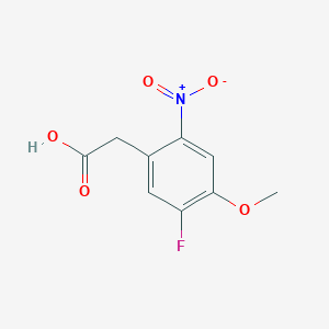 molecular formula C9H8FNO5 B12838168 5-Fluoro-4-methoxy-2-nitrophenylacetic acid 