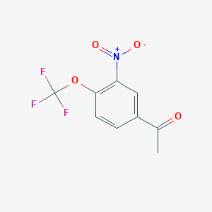 molecular formula C9H6F3NO4 B12838198 1-[3-nitro-4-(trifluoromethoxy)phenyl]ethanone 