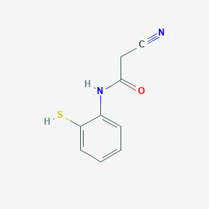 molecular formula C9H8N2OS B12838240 2-Cyano-N-(2-sulfanylphenyl)acetamide 