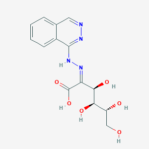 molecular formula C14H16N4O6 B12838260 (3R,4S,5R,Z)-3,4,5,6-Tetrahydroxy-2-(2-(phthalazin-1-yl)hydrazono)hexanoic acid 