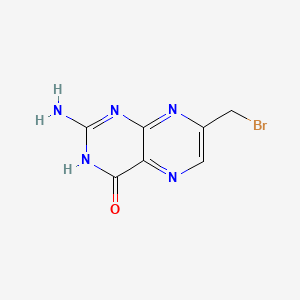 molecular formula C7H6BrN5O B12838290 2-amino-7-(bromomethyl)-3H-pteridin-4-one 