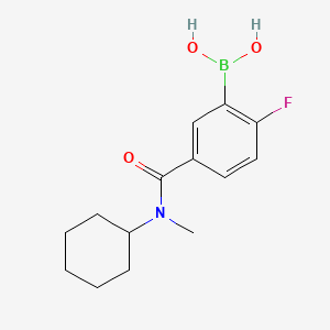 molecular formula C14H19BFNO3 B12838325 5-[Cyclohexyl(methyl)carbamoyl]-2-fluorobenzeneboronic acid 