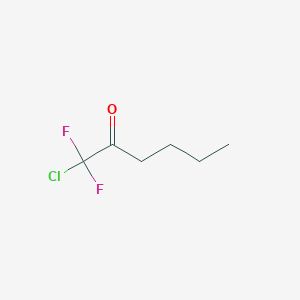 molecular formula C6H9ClF2O B12838339 1-Chloro-1,1-difluorohexan-2-one CAS No. 6302-00-7