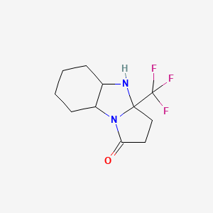 molecular formula C11H15F3N2O B12838365 3a-(Trifluoromethyl)decahydro-1H-benzo[d]pyrrolo[1,2-a]imidazol-1-one 