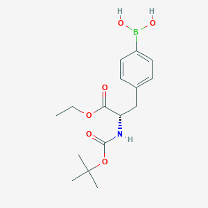 [4-[(2S)-3-ethoxy-2-[(2-methylpropan-2-yl)oxycarbonylamino]-3-oxopropyl]phenyl]boronic acid