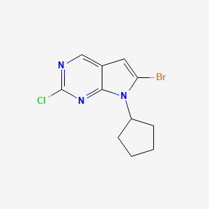 6-Bromo-2-chloro-7-cyclopentyl-7H-pyrrolo[2,3-d]pyrimidine