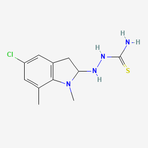 5-Chloro-1,7-dimethylindolin-2-yl-3-thiosemicarbazide