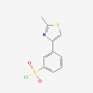 molecular formula C10H8ClNO2S2 B1283844 3-(2-Methyl-thiazol-4-yl)-benzenesulfonyl chloride CAS No. 66047-75-4