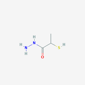 molecular formula C3H8N2OS B12838451 2-Sulfanylpropanehydrazide 