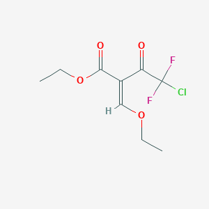 Ethyl 2-ethoxymethylene-4,4-difluoro-4-chloroacetoacetate