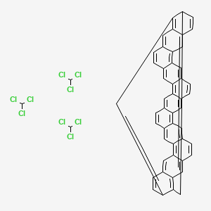 molecular formula C51H27Cl9 B12838496 Chloroform;tridecacyclo[24.20.2.02,25.04,45.07,44.09,42.010,39.012,37.015,36.017,34.018,31.020,29.023,28]octatetraconta-1(46),2(25),3,5,7,9,11,13,15,17,19,21,23,26,28,30,32,34,36,38,40,42,44,47-tetracosaene 