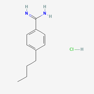 molecular formula C11H17ClN2 B1283850 4-Butylbenzimidamide hydrochloride CAS No. 29147-98-6