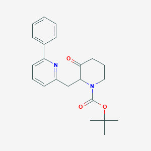 tert-Butyl 3-oxo-2-((6-phenylpyridin-2-yl)methyl)piperidine-1-carboxylate