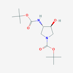 tert-Butyl (3S,4S)-3-((tert-butoxycarbonyl)amino)-4-hydroxypyrrolidine-1-carboxylate