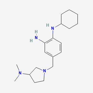 N1-Cyclohexyl-4-((3-(dimethylamino)pyrrolidin-1-yl)methyl)benzene-1,2-diamine