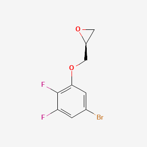 molecular formula C9H7BrF2O2 B12838566 (S)-2-((5-Bromo-2,3-difluorophenoxy)methyl)oxirane 