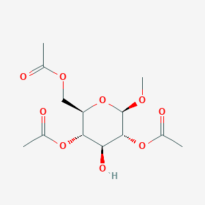 molecular formula C13H20O9 B12838581 [(2R,3S,4S,5R,6R)-3,5-diacetyloxy-4-hydroxy-6-methoxyoxan-2-yl]methyl acetate 